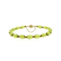 9 carat peridot bead bracelet