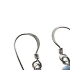 Image 6 of Silver feather earrings with turquoise