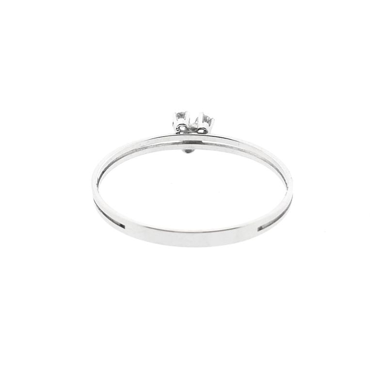 Image 6 of White gold ring with diamonds; 0.075 ct.