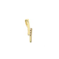 Gouden minimalistische hanger met diamant; 0,015 ct.