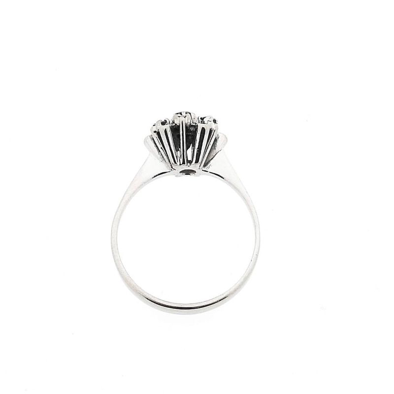 Image 5 of White Gold Surround Ring with Diamonds; 0.17 ct.