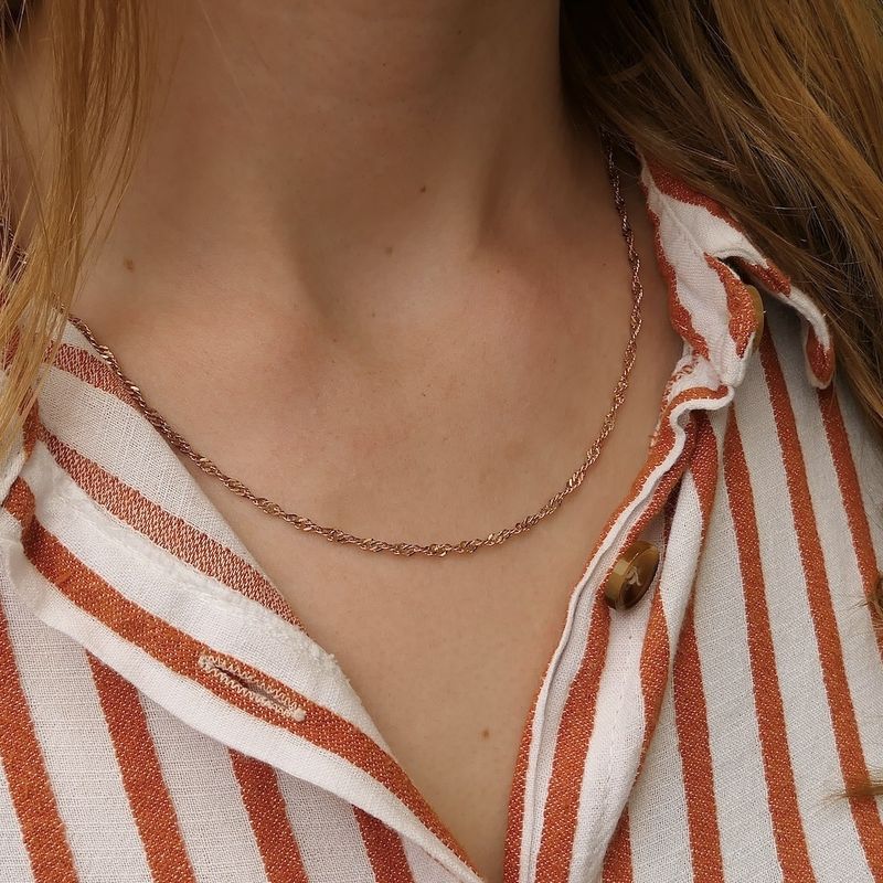 Image 10 of Rose gold twisted link chain