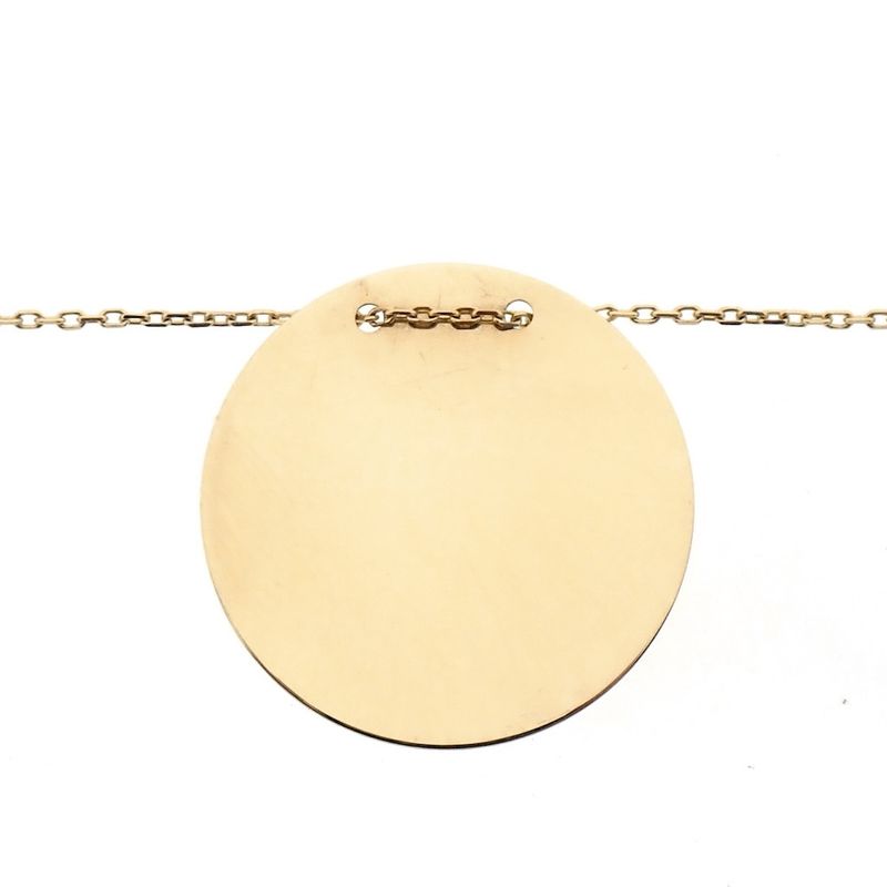 Image 7 of Gold anchor link chain with fixed pendant | 42 cm