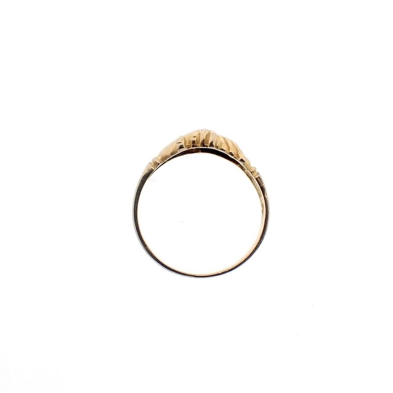 Image 5 of 18 carat gold ring with two holding hands