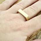 Image 7 of Gold square matte ring; Marc O'Polo