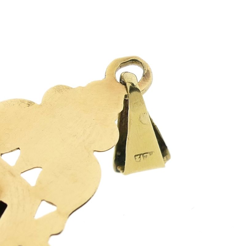 Image 7 of Antique gold pendant with blood coral