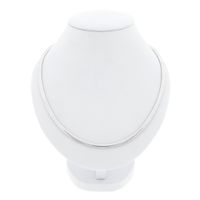 White gold Omega link necklace