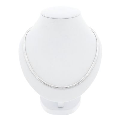 Image 1 of White gold Omega link necklace