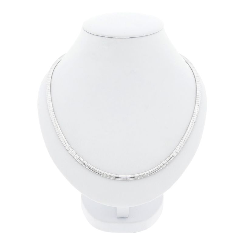 Image 1 of White gold Omega link necklace