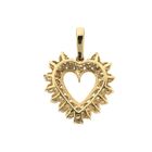 Image 4 of Gold pendant of a heart with diamonds; 2.17 ct.