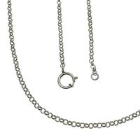 Silver long jasseron necklace | 84 cm