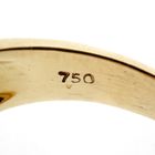 Image 10 of Gold double row ring with sapphires and diamonds