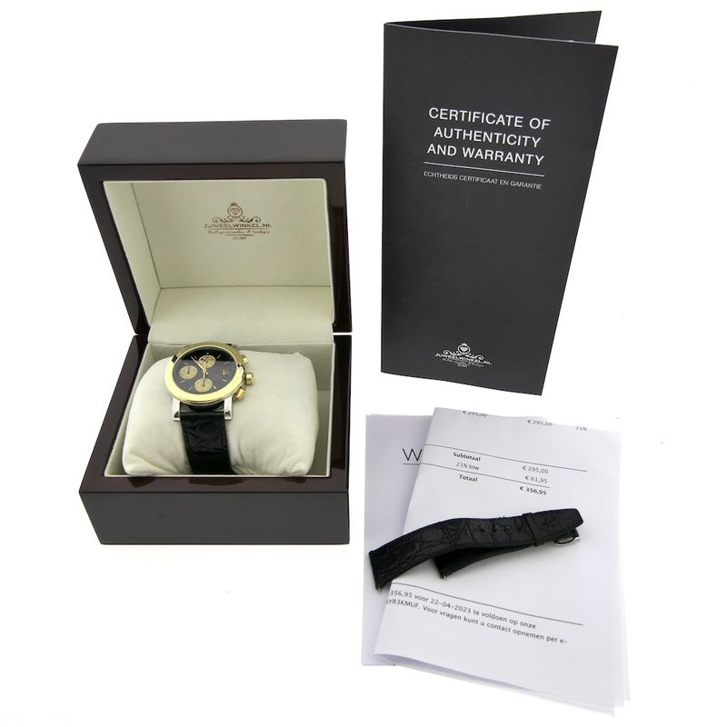 Image 4 of Girard Perregaux Chronograph 7000GBM; Automatic watch with 18k gold bezel