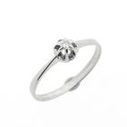 Image 1 of White gold solitaire ring with diamond | 0.03 ct.