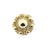 Vintage gold brooch with Zeeland buttons.