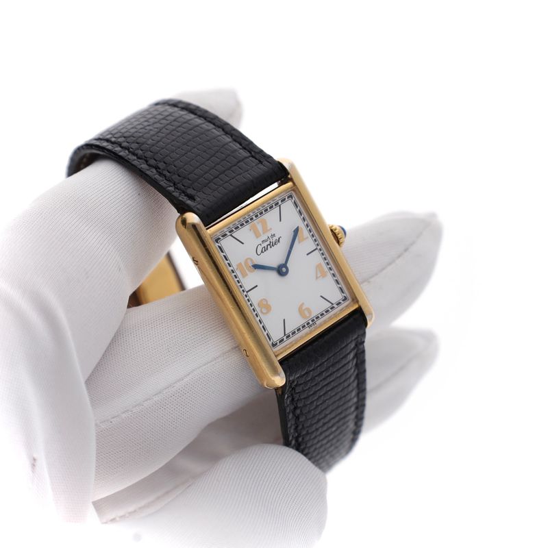 Image 4 of Cartier Tank Vermeil 'Large' 590005; Vintage Watch