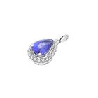 Image 7 of 18-karat white gold pendant with tanzanite and diamond | 0.18 ct.