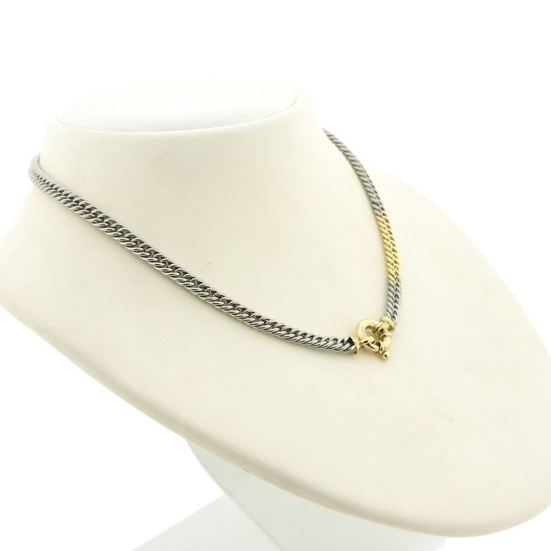 Image 9 of Bicolor gourmet link necklace; Choker