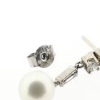 Image 6 of White Gold Earrings with Pearl & Diamonds