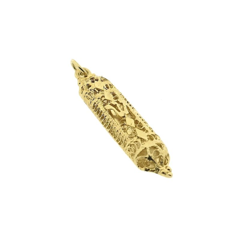 Image 5 of Vintage gold Mezuzah pendant