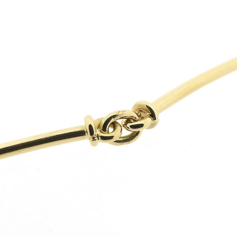 Image 6 of Gold necklace with onyx and diamonds; 0.03 ct.