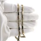 Image 4 of Two-tone gold closed Figaro link chain | 43 cm