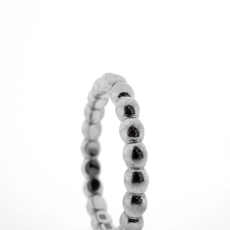 Image 5 of White gold sliding ring with balls