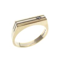 Two-tone gold ring set with zirconia