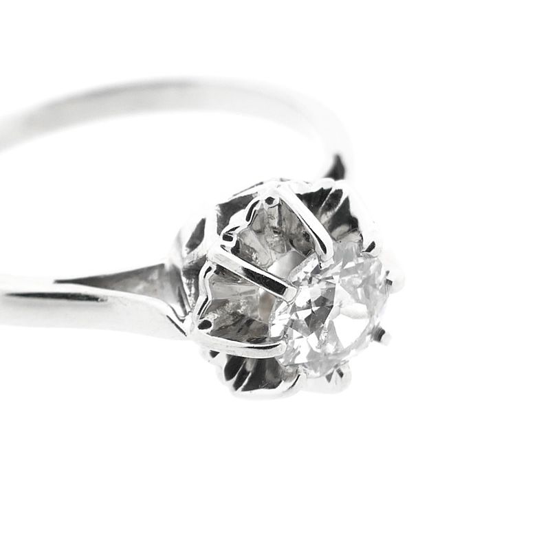 Image 6 of White gold solitaire ring with diamond; 0.43 ct.
