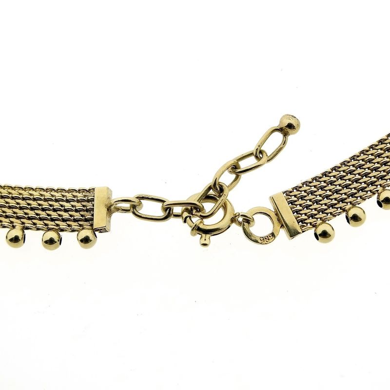 Image 5 of Gold mesh link necklace