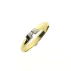 Image 1 of 18-karat two-tone gold ring with 0.04 ct. diamond
