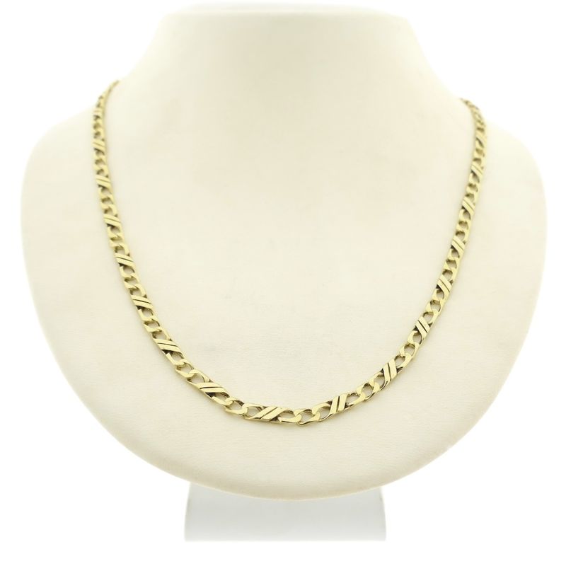 Image 1 of Gold infinity link necklace | 58.5 cm