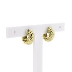Image 3 of 18K gold half-round hoop earrings; FOPE