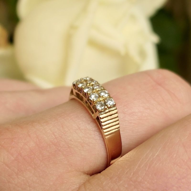 Image 6 of Two-tone gold ring with diamond | 0.35 ct.