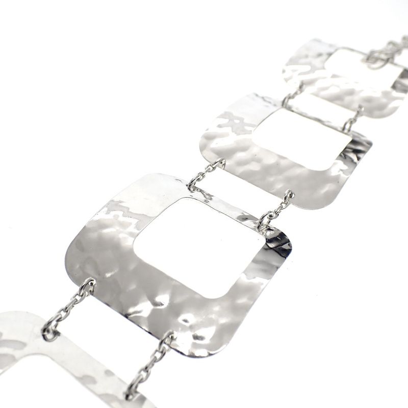 Image 4 of Silver wide retro bracelet; Victoria | 17-21 cm
