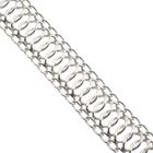 Image 6 of Silver wide braided link bracelet | 20 cm