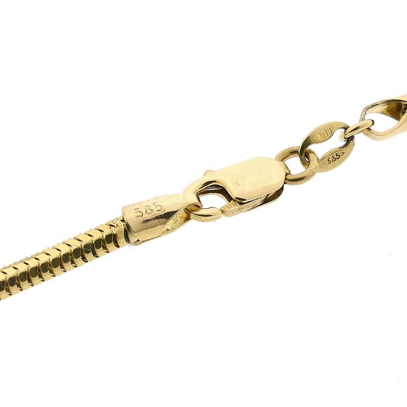 Image 4 of 14 Karat Gold Snake Chain Necklace - 46 cm