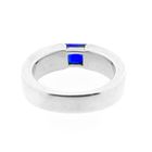 Image 4 of Silver ring with synthetic sapphire.