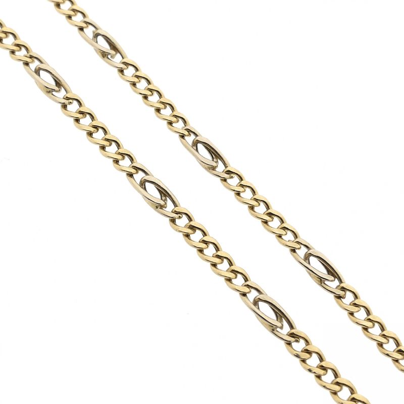 Image 4 of Two-tone gold gourmet/fantasy link chain
