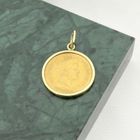 Image 2 of Gold five-guilder coin pendant; Queen Wilhelmina 1912