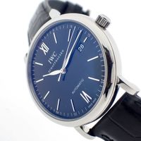 IWC Portofino; Automatic men's watch with leather strap