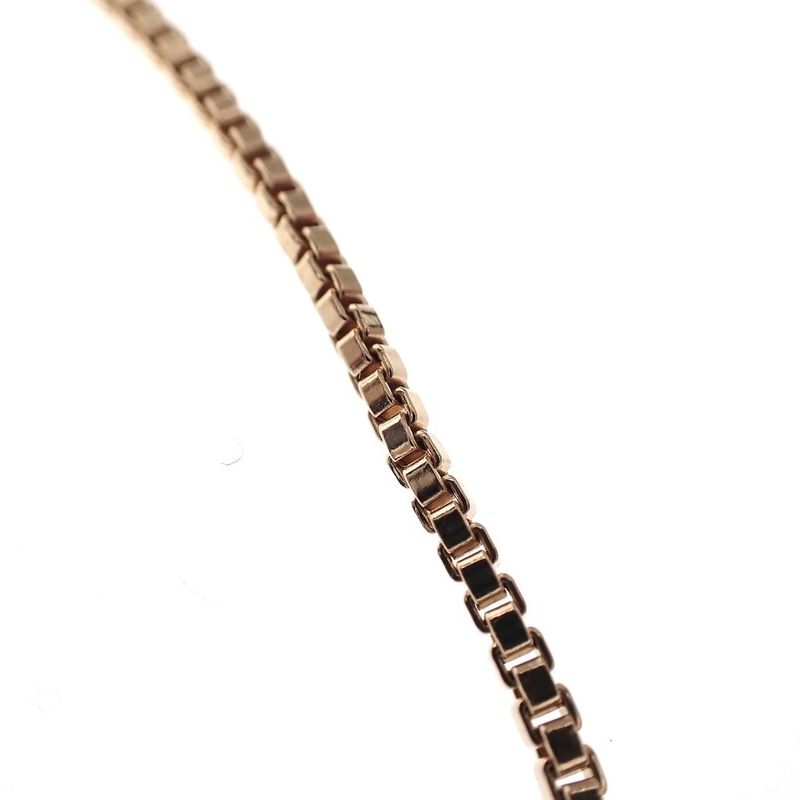 Image 7 of Antique gold Venetian link necklace with garnet