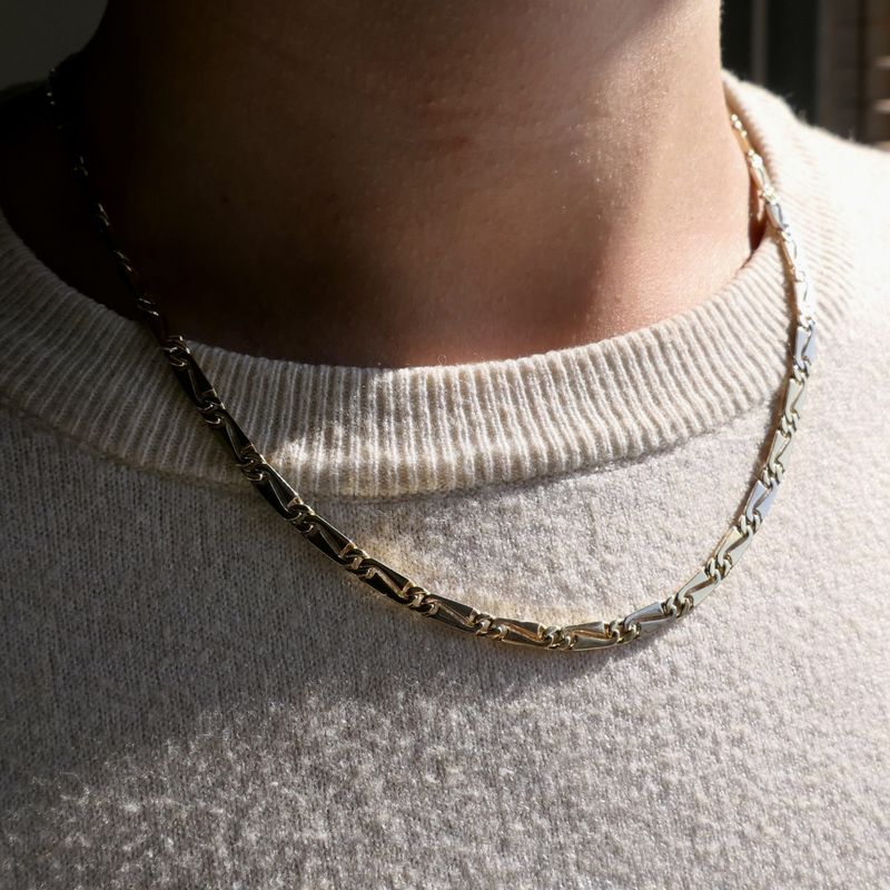 Image 10 of Bicolor gold fantasy link chain