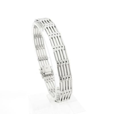 White gold tank link bracelet Image 1 of White gold tank link bracelet