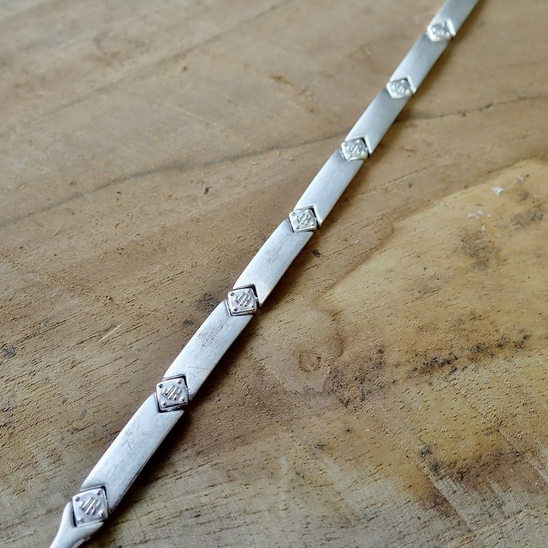 Image 3 of Silver matte link bracelet | 20 cm