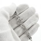 Image 8 of White gold link bracelet with 1.40 ct diamond.