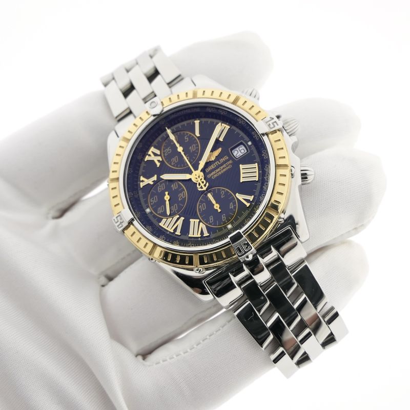 Image 12 of Breitling Crosswind Chronograph D13355; 18k gold/steel men's watch