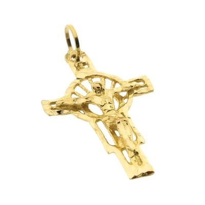 Gold cross pendant with corpus Image 2 of Gold cross pendant with corpus