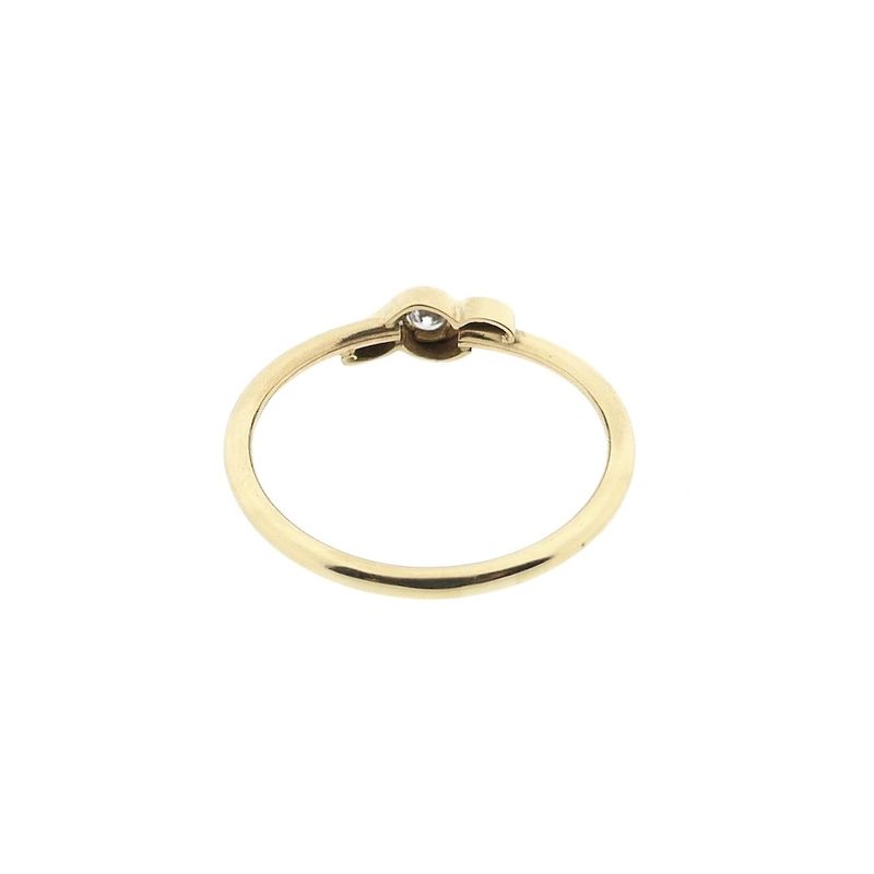 Image 6 of Gold solitaire ring with zirconia