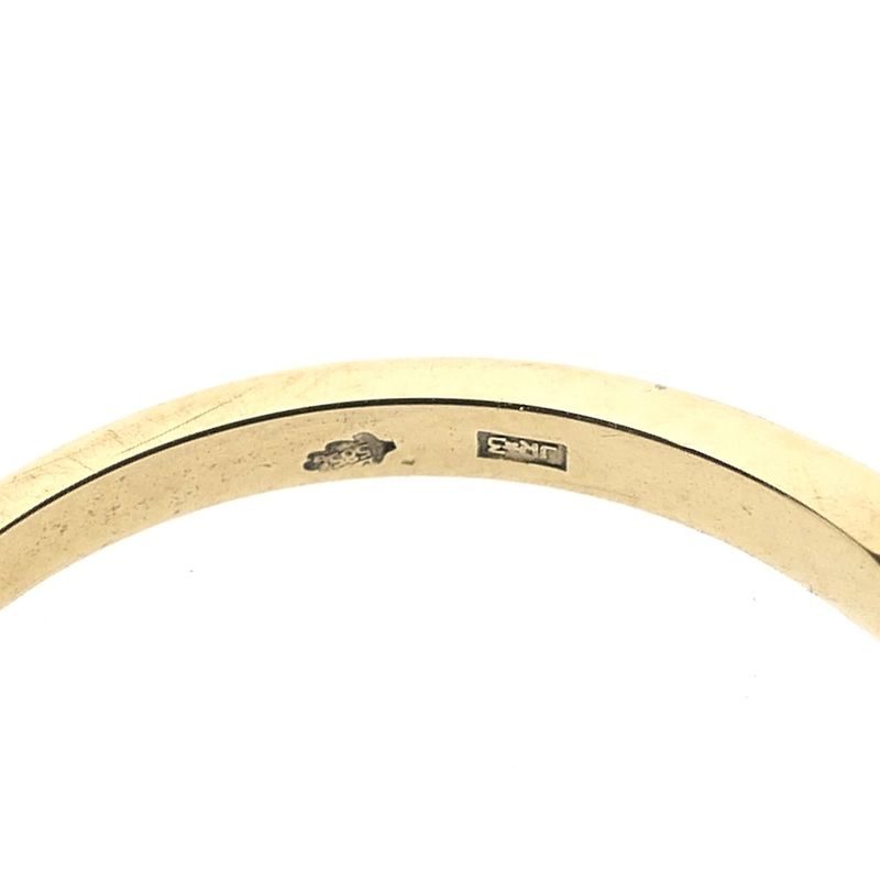 Image 7 of Gold solitaire ring with diamond; 0.05 ct.